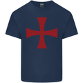 Knights Templar Cross Fancy Dress Outfit Mens Cotton T-Shirt Tee Top Navy Blue