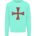 Knights Templar Cross Fancy Dress Outfit Mens Sweatshirt Jumper Peppermint