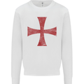 Knights Templar Cross Fancy Dress Outfit Mens Sweatshirt Jumper White