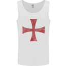 Knights Templar Cross Fancy Dress Outfit Mens Vest Tank Top White