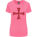 Knights Templar Cross Fancy Dress Outfit Womens Wider Cut T-Shirt Azalea