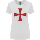 Knights Templar Cross Fancy Dress Outfit Womens Wider Cut T-Shirt White