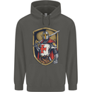 Knights Templar England St Georges Day Childrens Kids Hoodie Storm Grey