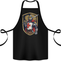 Knights Templar England St Georges Day Cotton Apron 100% Organic Black