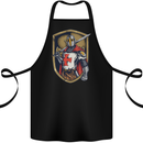 Knights Templar England St Georges Day Cotton Apron 100% Organic Black