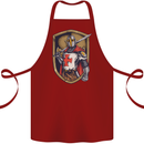 Knights Templar England St Georges Day Cotton Apron 100% Organic Maroon