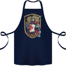 Knights Templar England St Georges Day Cotton Apron 100% Organic Navy Blue