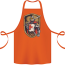 Knights Templar England St Georges Day Cotton Apron 100% Organic Orange