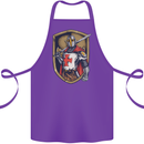 Knights Templar England St Georges Day Cotton Apron 100% Organic Purple
