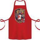Knights Templar England St Georges Day Cotton Apron 100% Organic Red