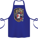 Knights Templar England St Georges Day Cotton Apron 100% Organic Royal Blue