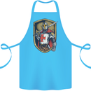 Knights Templar England St Georges Day Cotton Apron 100% Organic Turquoise