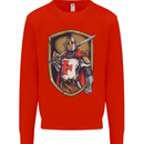 Knights Templar England St Georges Day Kids Sweatshirt Jumper Bright Red