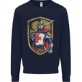 Knights Templar England St Georges Day Kids Sweatshirt Jumper Navy Blue