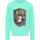 Knights Templar England St Georges Day Kids Sweatshirt Jumper Peppermint