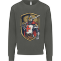 Knights Templar England St Georges Day Kids Sweatshirt Jumper Storm Grey