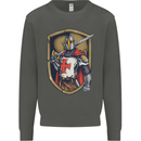 Knights Templar England St Georges Day Kids Sweatshirt Jumper Storm Grey