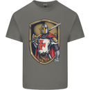 Knights Templar England St Georges Day Kids T-Shirt Childrens Charcoal