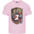 Knights Templar England St Georges Day Kids T-Shirt Childrens Light Pink
