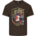 Knights Templar England St Georges Day Mens Cotton T-Shirt Tee Top Dark Chocolate