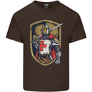 Knights Templar England St Georges Day Mens Cotton T-Shirt Tee Top Dark Chocolate