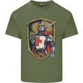 Knights Templar England St Georges Day Mens Cotton T-Shirt Tee Top Military Green