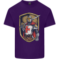 Knights Templar England St Georges Day Mens Cotton T-Shirt Tee Top Purple