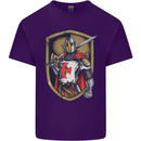 Knights Templar England St Georges Day Mens Cotton T-Shirt Tee Top Purple