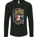 Knights Templar England St Georges Day Mens Long Sleeve T-Shirt Black