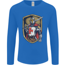 Knights Templar England St Georges Day Mens Long Sleeve T-Shirt Royal Blue
