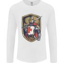 Knights Templar England St Georges Day Mens Long Sleeve T-Shirt White