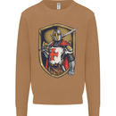 Knights Templar England St Georges Day Mens Sweatshirt Jumper Caramel Latte