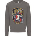 Knights Templar England St Georges Day Mens Sweatshirt Jumper Charcoal