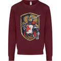 Knights Templar England St Georges Day Mens Sweatshirt Jumper Maroon