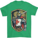 Knights Templar England St Georges Day Mens T-Shirt Cotton Gildan Irish Green