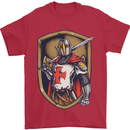 Knights Templar England St Georges Day Mens T-Shirt Cotton Gildan Red