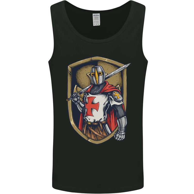 Knights Templar England St Georges Day Mens Vest Tank Top Black