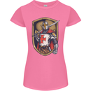 Knights Templar England St Georges Day Womens Petite Cut T-Shirt Azalea