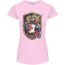 Knights Templar England St Georges Day Womens Petite Cut T-Shirt Light Pink