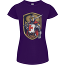 Knights Templar England St Georges Day Womens Petite Cut T-Shirt Purple