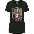 Knights Templar England St Georges Day Womens Wider Cut T-Shirt Black