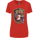 Knights Templar England St Georges Day Womens Wider Cut T-Shirt Red