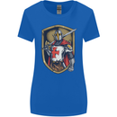 Knights Templar England St Georges Day Womens Wider Cut T-Shirt Royal Blue