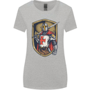 Knights Templar England St Georges Day Womens Wider Cut T-Shirt Sports Grey