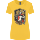 Knights Templar England St Georges Day Womens Wider Cut T-Shirt Yellow