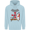 Knights Templar Fancy Dress St Georges Day Childrens Kids Hoodie Light Blue