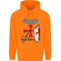 Knights Templar Fancy Dress St Georges Day Childrens Kids Hoodie Orange