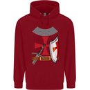 Knights Templar Fancy Dress St Georges Day Childrens Kids Hoodie Red
