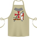 Knights Templar Fancy Dress St Georges Day Cotton Apron 100% Organic Khaki
