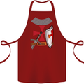 Knights Templar Fancy Dress St Georges Day Cotton Apron 100% Organic Maroon